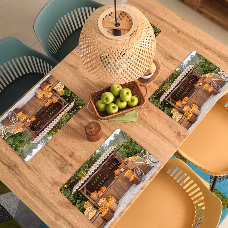 Placemat - 6 pieces - Fruit - Market - Rural - Fruit - Markt - Landelijk Placemat vinyl groot