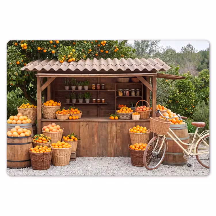 Placemat - 6 pieces - Fruit - Market - Rural - Fruit - Markt - Landelijk Placemat vinyl groot