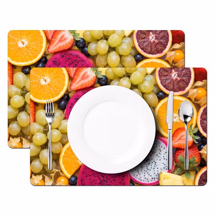 Fruit - Assortiment - Kleurrijk - Gezondheid Placemat vinyl groot -zzsfeer2_Kitchenyeah-website