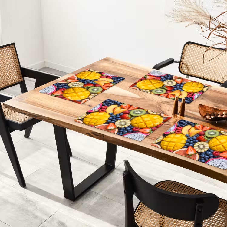 Fruit - Versneden - Kleurrijk - Eten - Gezond Placemat vinyl groot -zzsfeer4_Kitchenyeah-website