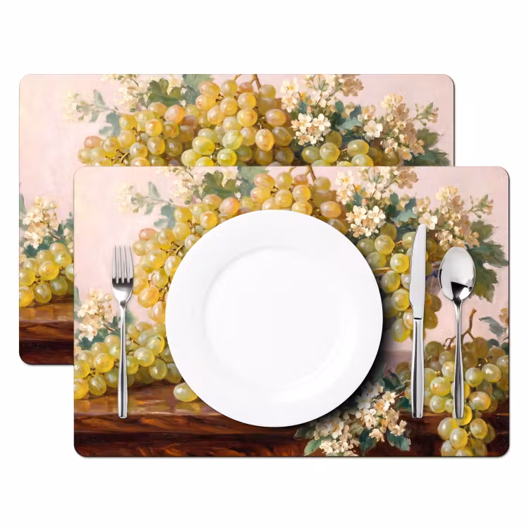 Placemat - 6 pieces - Fruit - Still Life - Classical - Fruit - Stilleven - Klassiek Placemat vinyl groot