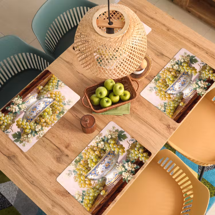 Placemat - 6 pieces - Fruit - Still Life - Classical - Fruit - Stilleven - Klassiek Placemat vinyl groot