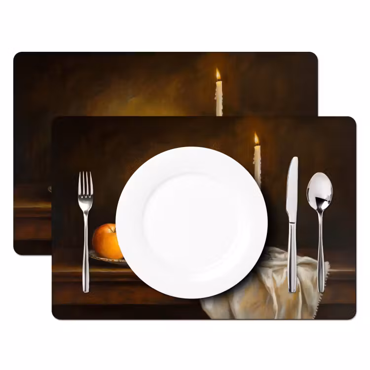Fruit - Stilleven - Wijn - Kaars Placemat vinyl groot -zzsfeer2_Kitchenyeah-website