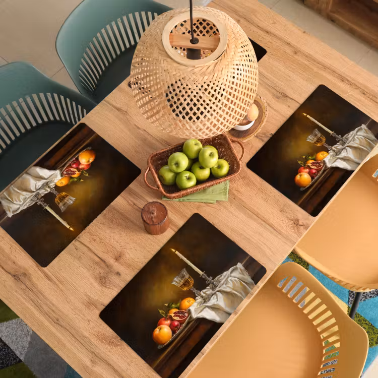 Fruit - Stilleven - Wijn - Kaars Placemat vinyl groot -zzsfeer5_Kitchenyeah-website