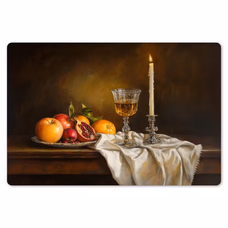 Fruit - Stilleven - Wijn - Kaars Placemat vinyl groot -zzsfeer1_Kitchenyeah-website