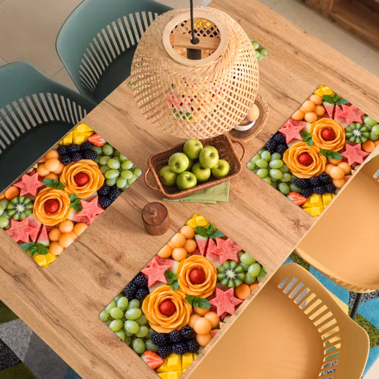 Fruit - Variatie - Kleurrijk - Vers - Eten Placemat vinyl groot -zzsfeer5_Kitchenyeah-website