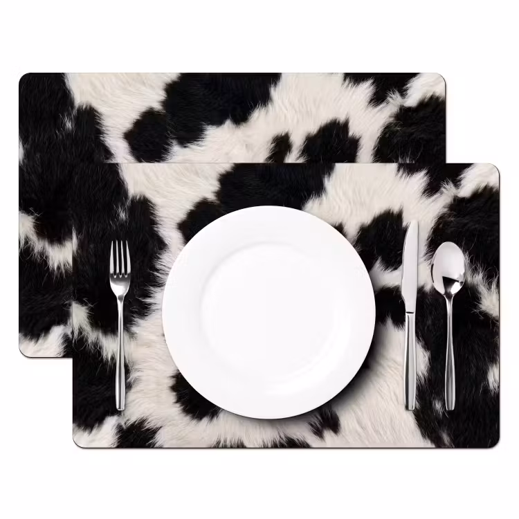 Bont - Textuur - Zwart - Wit Placemat vinyl groot -zzsfeer2_Kitchenyeah-website