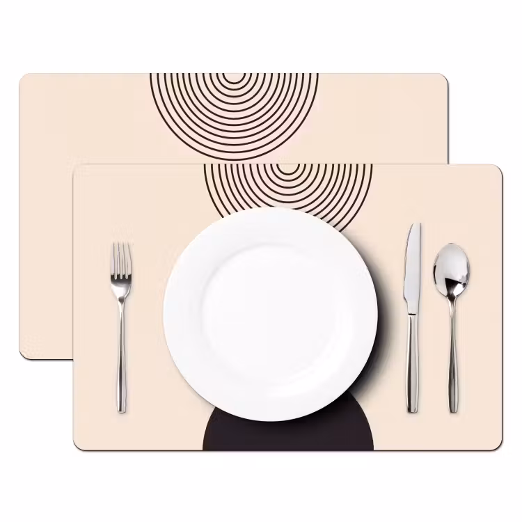Placemat - 6 pieces - Geometric Balance - Art - Geometrische balans - Kunst Placemat vinyl groot