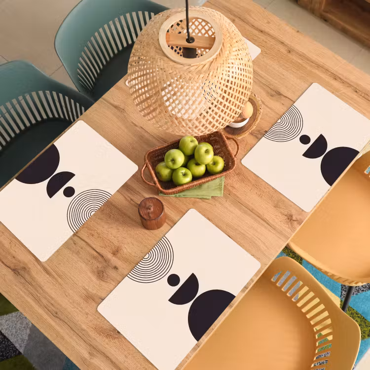 Placemat - 6 pieces - Geometric Balance - Art - Geometrische balans - Kunst Placemat vinyl groot