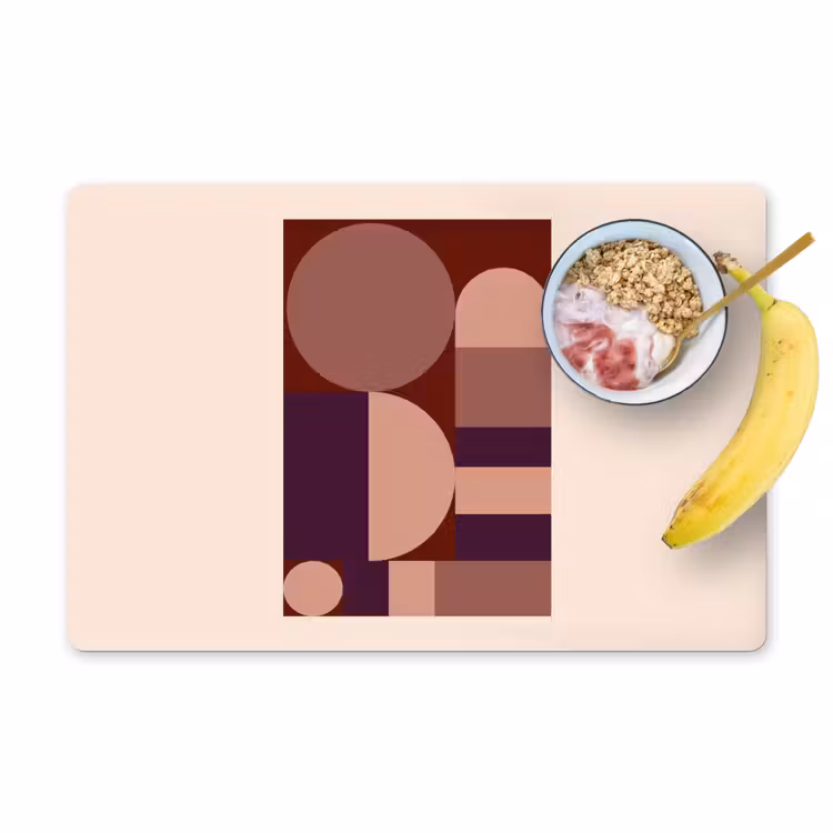Geometrisch - Cirkels - Rood Placemat vinyl groot -zzzproduct_Kitchenyeah-website
