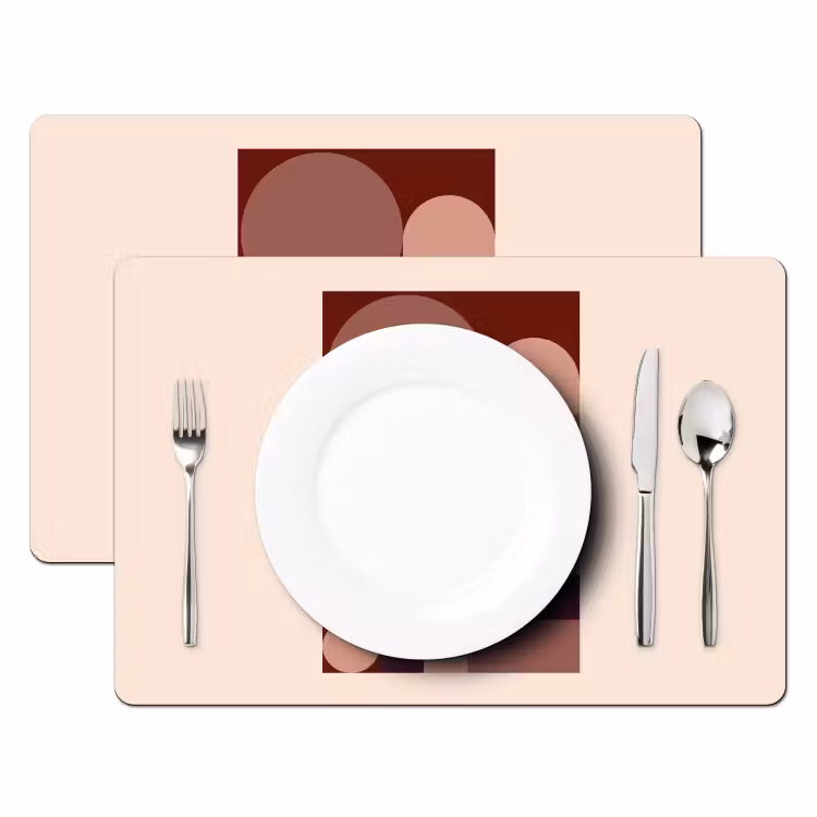 Geometrisch - Cirkels - Rood Placemat vinyl groot -zzsfeer2_Kitchenyeah-website