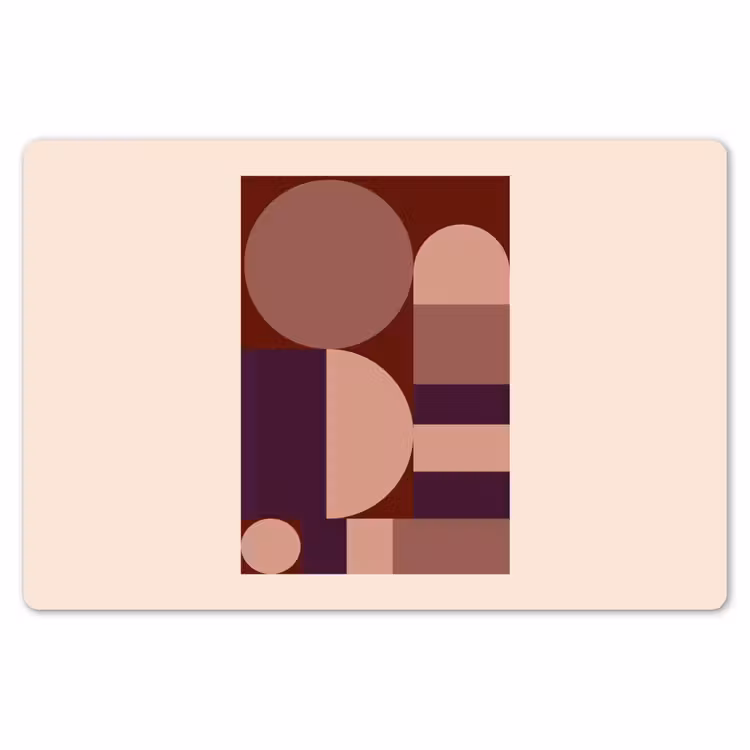 Geometrisch - Cirkels - Rood Placemat vinyl groot -zzsfeer1_Kitchenyeah-website