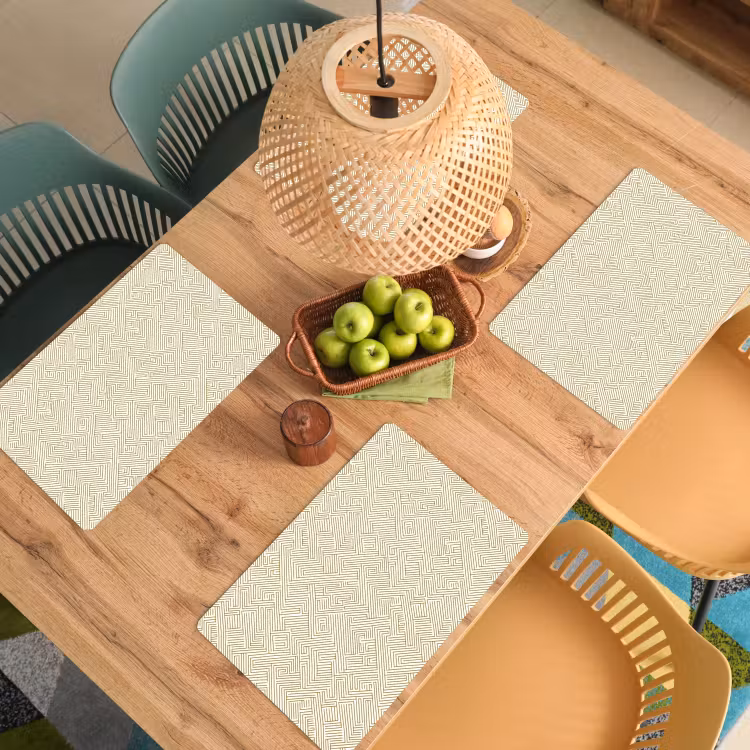 Geometrisch - Lijnen - Groen Placemat vinyl groot 368 -zzsfeer5_Kitchenyeah-website