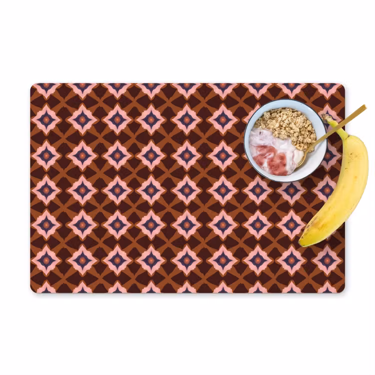 Geometrisch - Sierlijk - Bruin Placemat vinyl groot 368 -zzzproduct_Kitchenyeah-website
