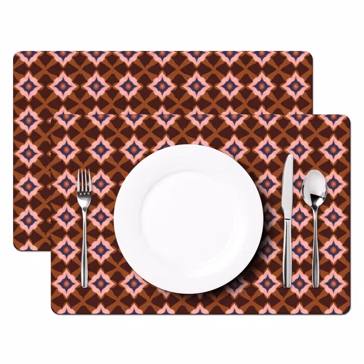 Geometrisch - Sierlijk - Bruin Placemat vinyl groot 368 -zzsfeer2_Kitchenyeah-website