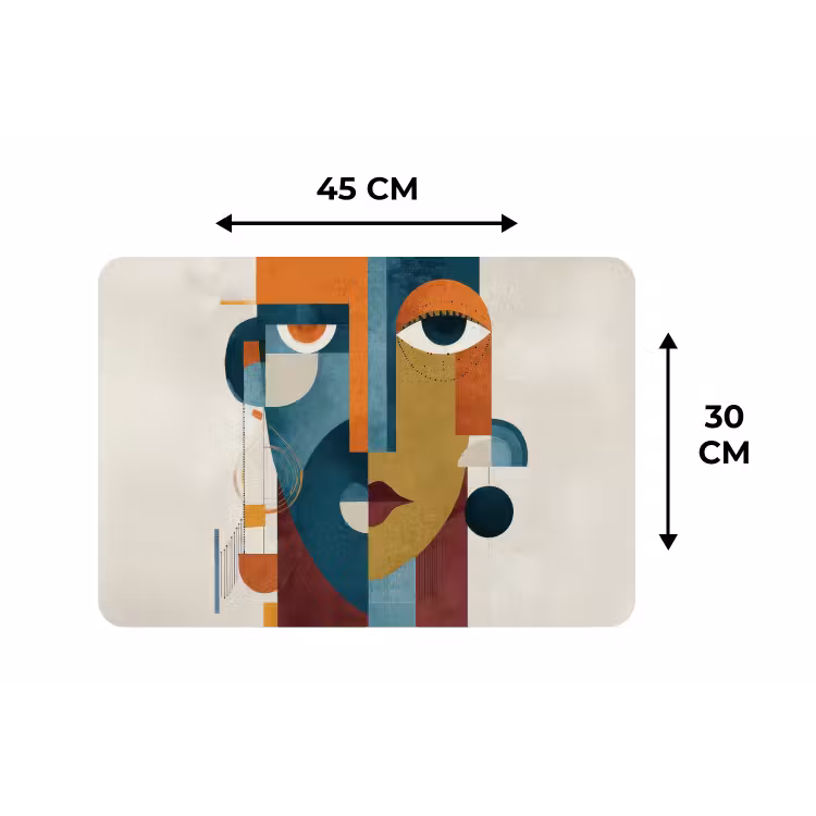 Geometrisch - Strakke vormen - Kleurrijk Placemat vinyl groot -specs