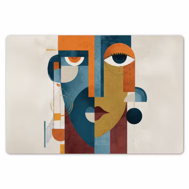 Geometrisch - Strakke vormen - Kleurrijk Placemat vinyl groot -zzsfeer1_Kitchenyeah-website