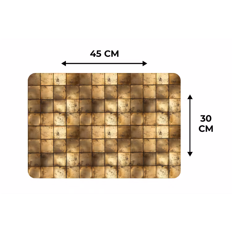 Geometrisch - Tegels - Goud Placemat vinyl groot 368 -specs