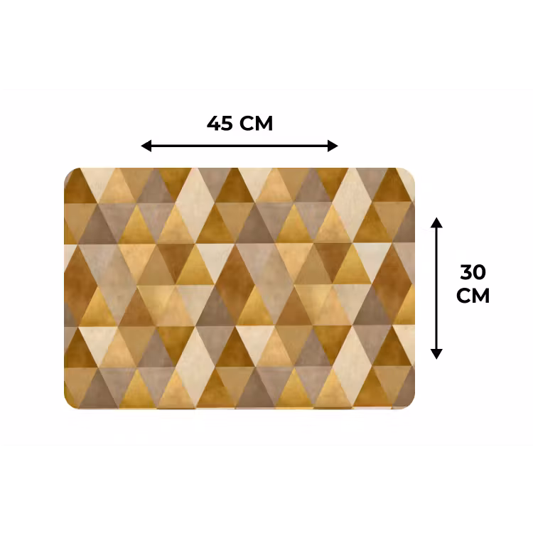 Geometrisch - Driehoek - Goud Placemat vinyl groot 368 -specs