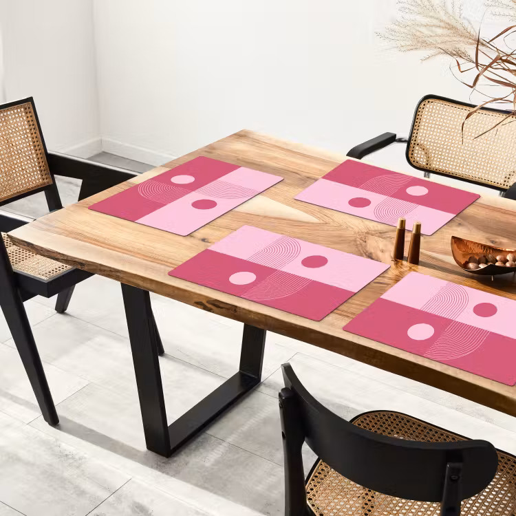 Geometrie - Patroon - Abstract - Roze - Modern Placemat vinyl groot -zzsfeer4_Kitchenyeah-website