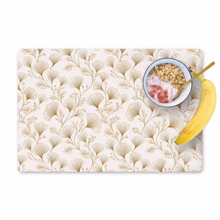 Ginkgo - Takken - Goud Placemat vinyl groot 368 -zzzproduct_Kitchenyeah-website