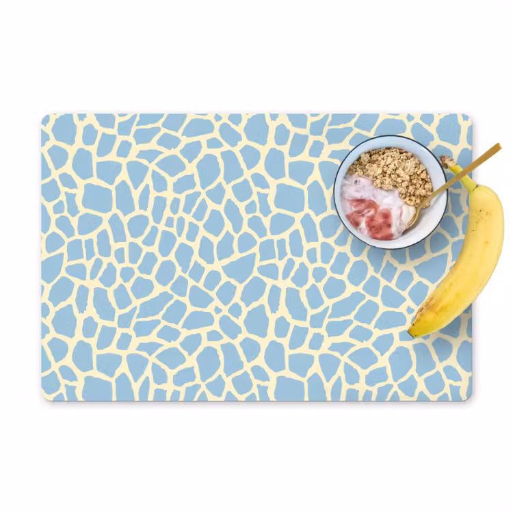 Giraf - Modern - Blauw Placemat vinyl groot 368 -zzzproduct_Kitchenyeah-website