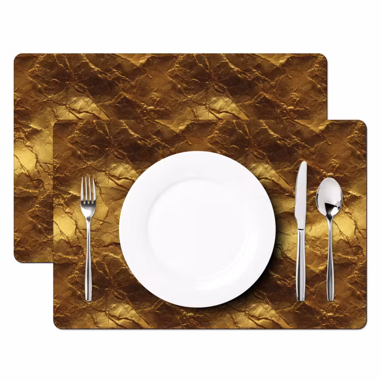 Bladgoud - Textuur  - Goud Placemat vinyl groot 368 -zzsfeer2_Kitchenyeah-website
