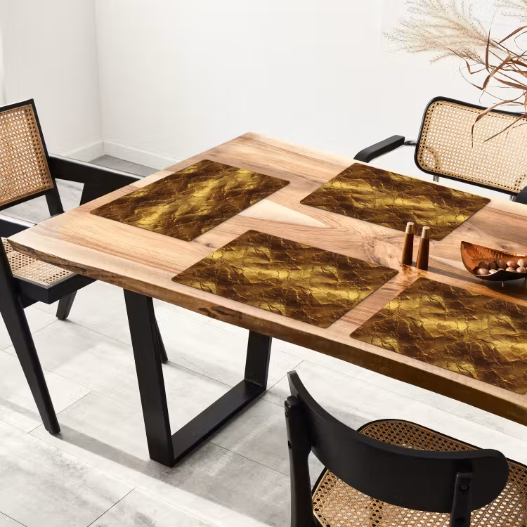 Bladgoud - Textuur  - Goud Placemat vinyl groot 368 -zzsfeer4_Kitchenyeah-website