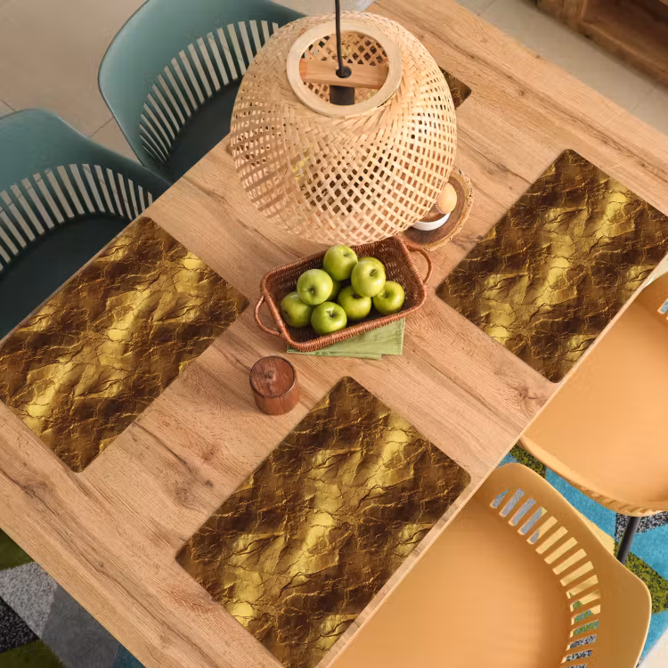 Bladgoud - Textuur  - Goud Placemat vinyl groot 368 -zzsfeer5_Kitchenyeah-website