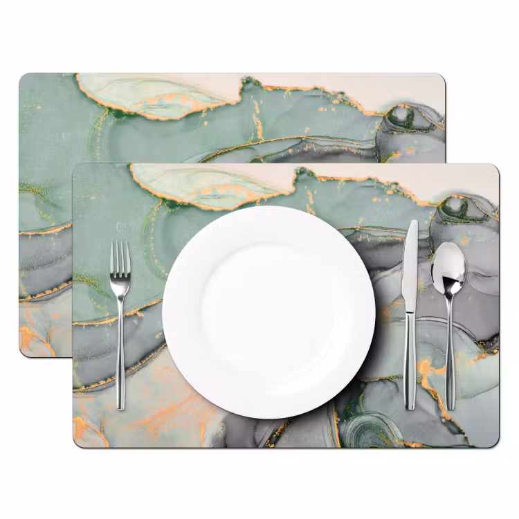 Goud - Marmer - Groen - luxe - Glitter - Marmerlook Placemat vinyl groot -zzsfeer2_Kitchenyeah-website