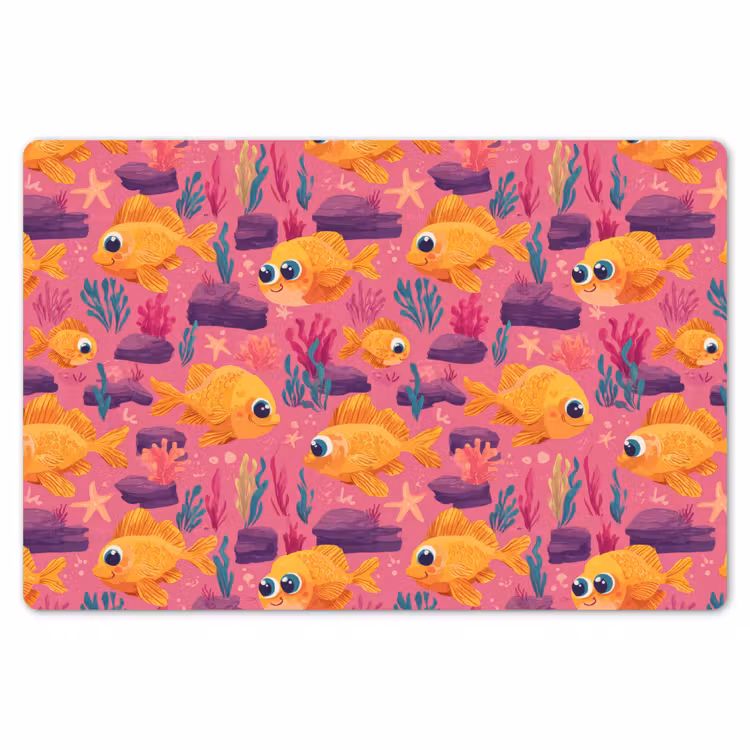 Goudvissen - Koraal - Kleurrijk Placemat vinyl groot 368 -zzsfeer1_Kitchenyeah-website
