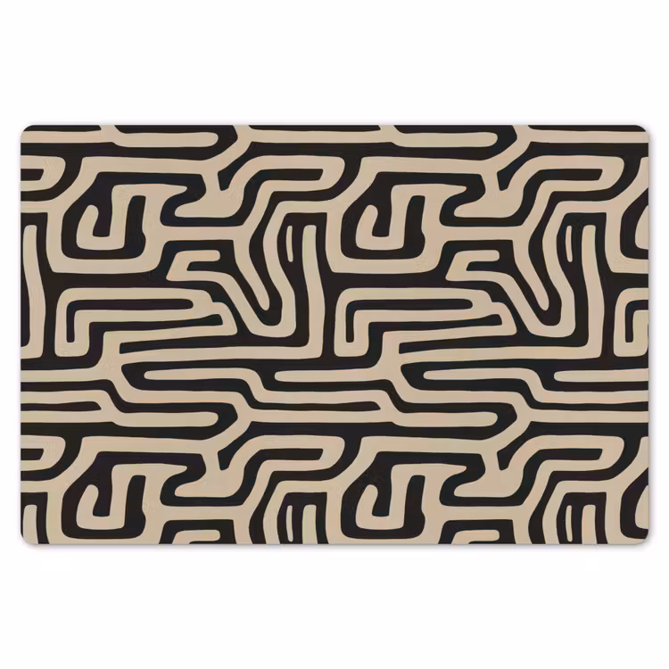 Grafisch - Lijnen - Zwart Placemat vinyl groot 368 -zzsfeer1_Kitchenyeah-website