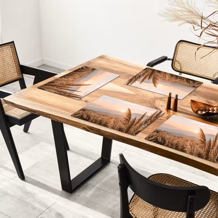 Gras - Veld - Zon - Natuur Placemat vinyl groot -zzsfeer4_Kitchenyeah-website