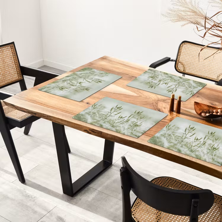 Grassen - Minimalistisch - Groen Placemat vinyl groot -zzsfeer4_Kitchenyeah-website