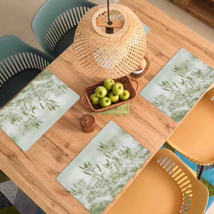 Grassen - Minimalistisch - Groen Placemat vinyl groot -zzsfeer5_Kitchenyeah-website