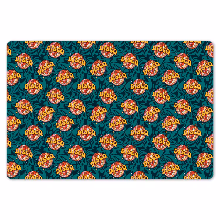 Groen - Disco - Patroon Placemat vinyl groot 368 -zzsfeer1_Kitchenyeah-website