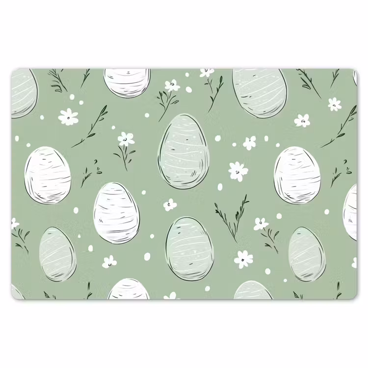 Groen - Eieren - Patroon Placemat vinyl groot -zzsfeer1_Kitchenyeah-website