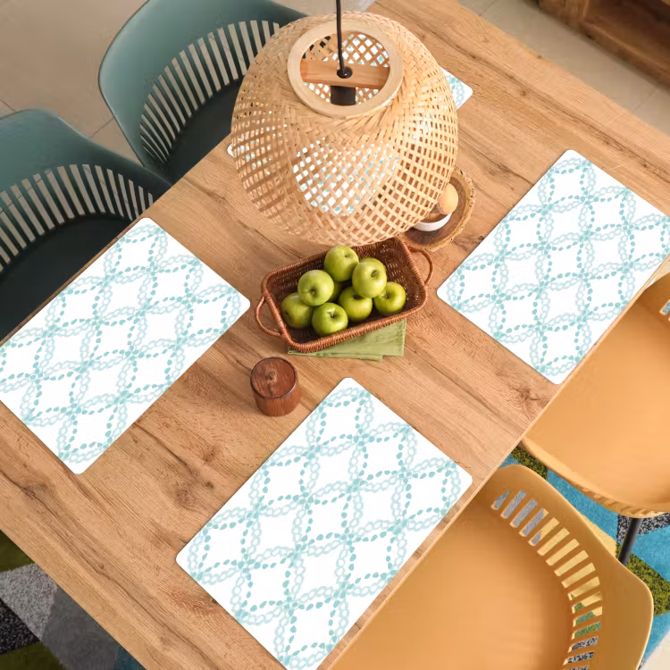 Groen - Patroon - Vormen Placemat vinyl groot 368 -zzsfeer5_Kitchenyeah-website