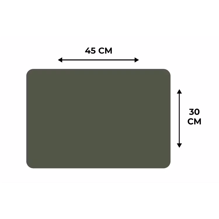 Groen - Effen kleur - Olijfgroen Placemat vinyl groot 368 -specs