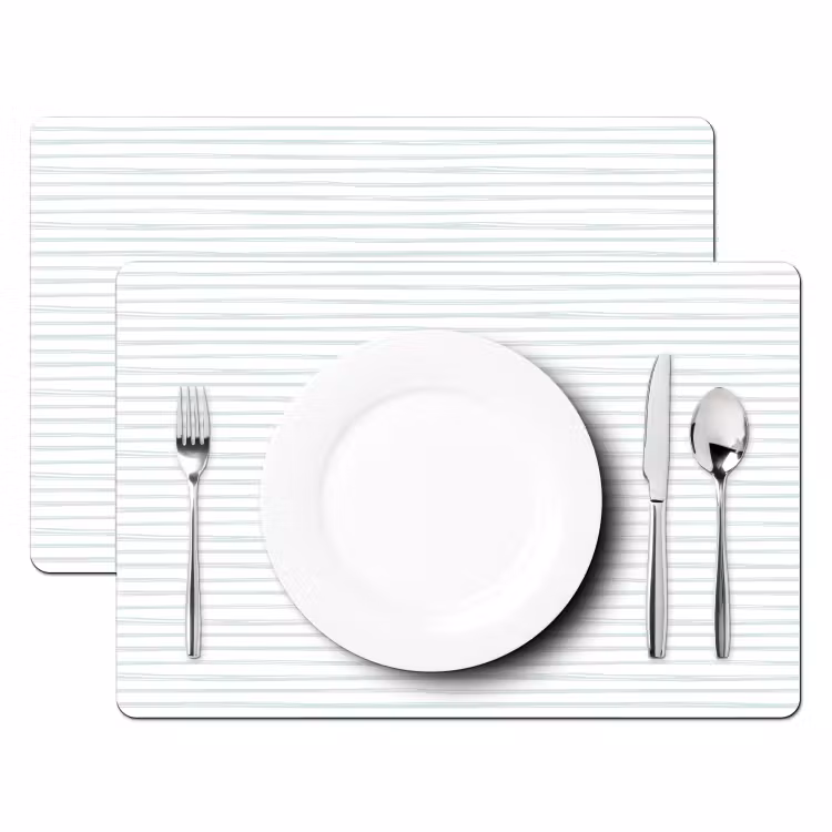Zee - Sfeer - Strepen - Groen Placemat vinyl groot 368 -zzsfeer2_Kitchenyeah-website