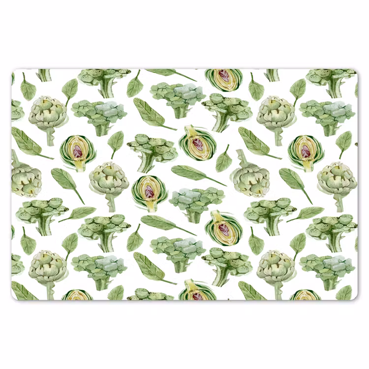 Groene - Groente - Broccoli - Artisjokken Placemat vinyl groot 368 -zzsfeer1_Kitchenyeah-website