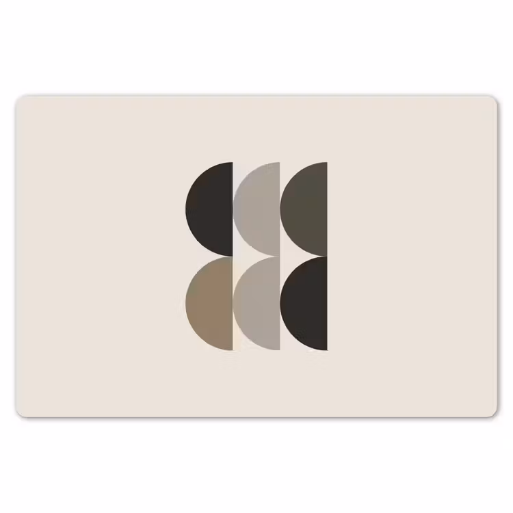 Halve cirkels - Aardetinten - Grafisch Placemat vinyl groot -zzsfeer1_Kitchenyeah-website
