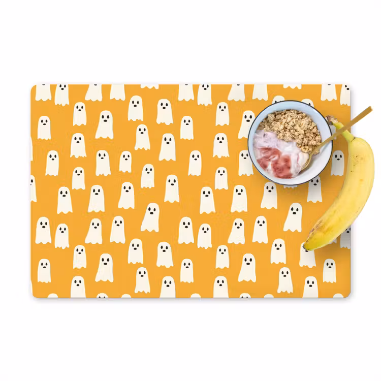 Halloween - Spookjes - Oker Placemat vinyl groot 368 -zzzproduct_Kitchenyeah-website