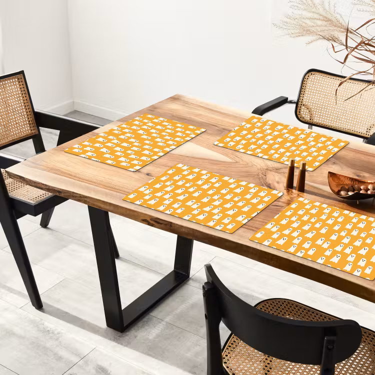 Halloween - Spookjes - Oker Placemat vinyl groot 368 -zzsfeer4_Kitchenyeah-website