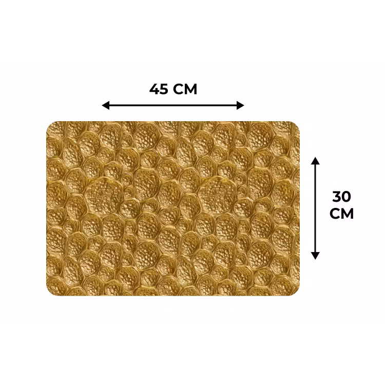 Gehamerd - Mozaïek - Antiek - Goud Placemat vinyl groot 368 -specs