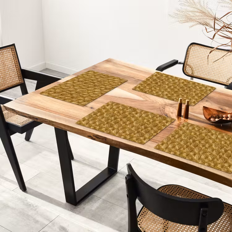Gehamerd - Mozaïek - Antiek - Goud Placemat vinyl groot 368 -zzsfeer4_Kitchenyeah-website