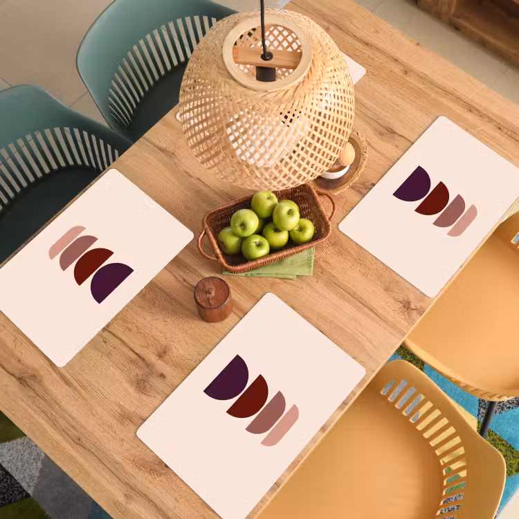 Harmonieus - Symmetrisch - Rood Placemat vinyl groot -zzsfeer5_Kitchenyeah-website