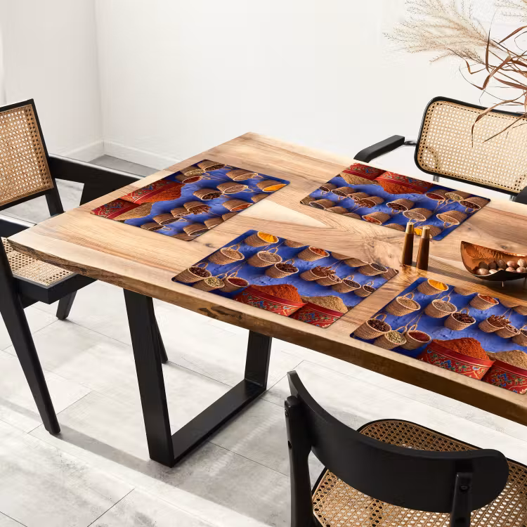 Placemat - 6 pieces - Herbs - Baskets - Market - Kruiden - Manden - Markt Placemat vinyl groot