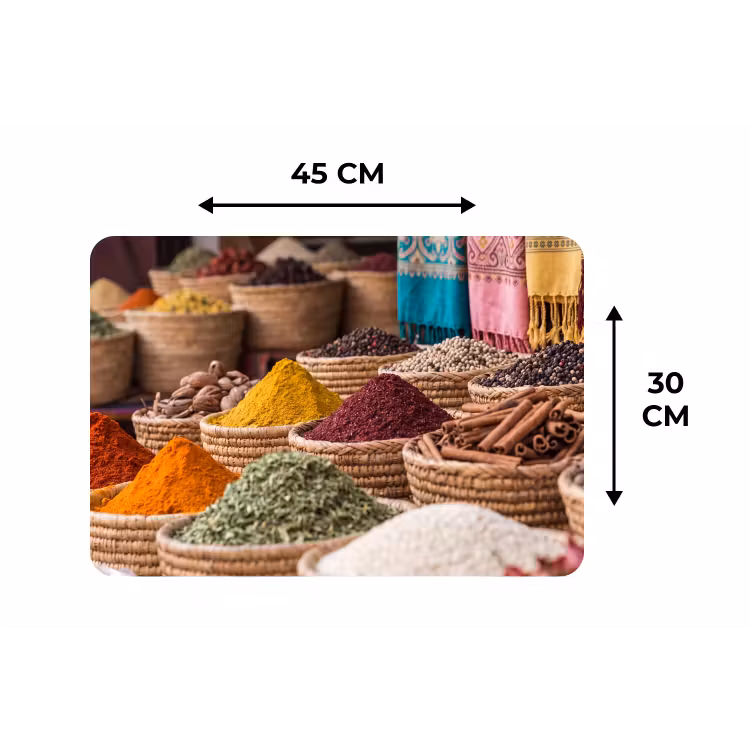 Placemat - 6 pieces - Herbs - Baskets - Oriental - Kruiden - Manden - Oosters Placemat vinyl groot