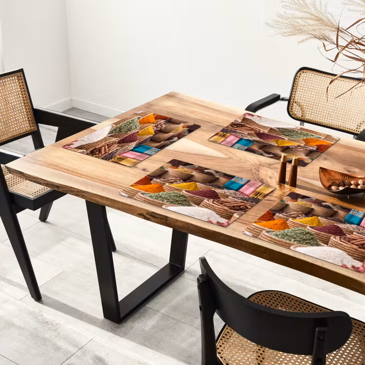 Placemat - 6 pieces - Herbs - Baskets - Oriental - Kruiden - Manden - Oosters Placemat vinyl groot